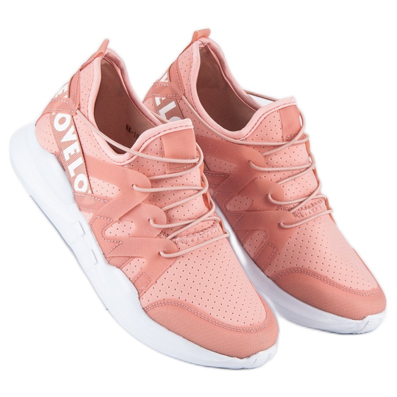 Scarpe sportive alla moda bianco rosa 1