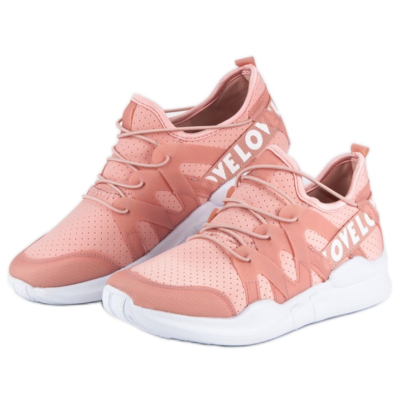 Scarpe sportive alla moda bianco rosa 2