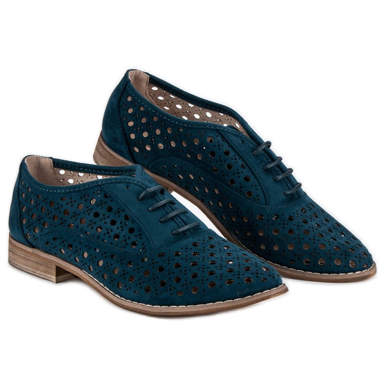 Corina Scarpe traforate con rilegatura blu 2