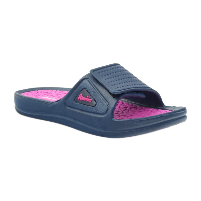American Club Ciabatte da acqua blu navy americane rosa 2