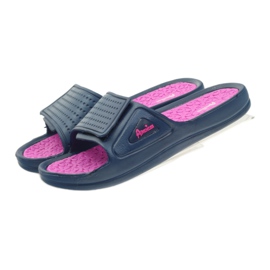 American Club Ciabatte da acqua blu navy americane rosa 5