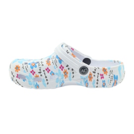 American Club Ciabatte per bambini american crocs bianca blu arancia rosa 2