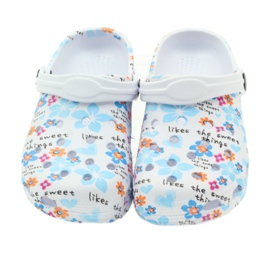 American Club Ciabatte per bambini american crocs bianca blu arancia rosa 3