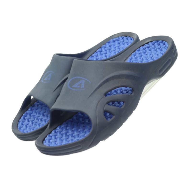 American Club Ciabatte da piscina in schiuma da uomo americane blu navy 4