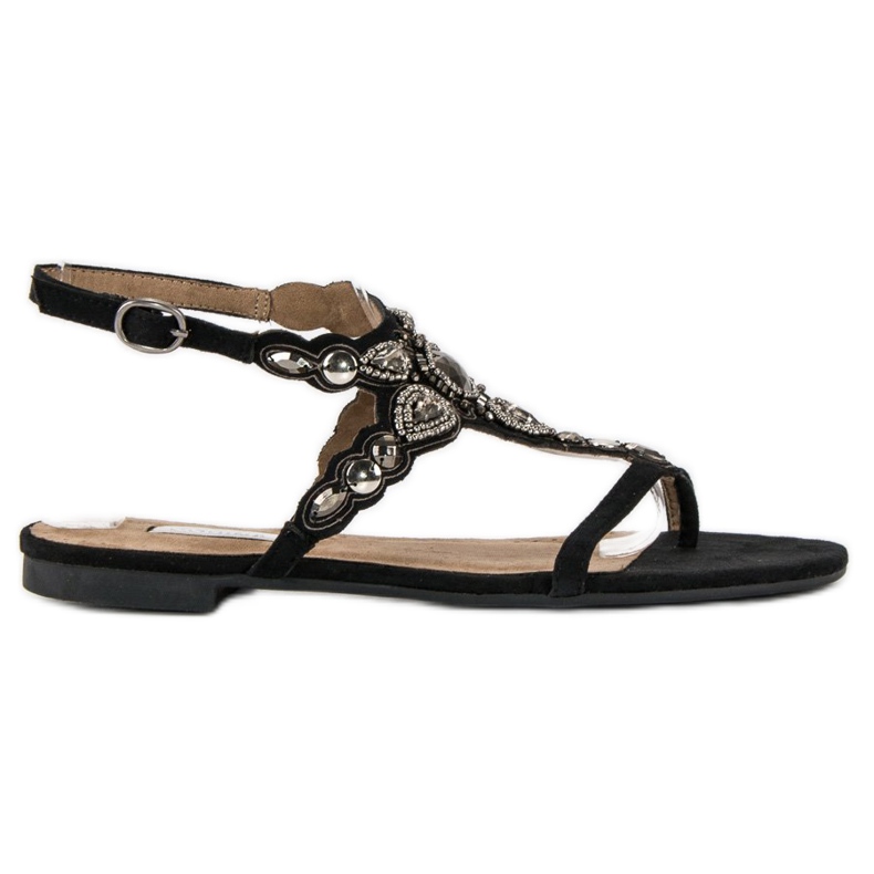 Corina Eleganti infradito nero grigio 1