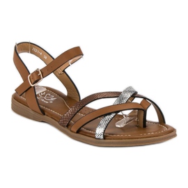 Small Swan Sandali marroni classici marrone grigio 1