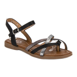 Small Swan Sandali neri classici nero grigio 1