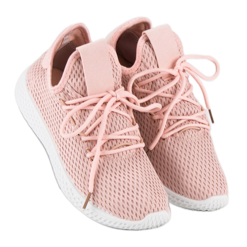 Scarpe sportive in polvere rosa 1