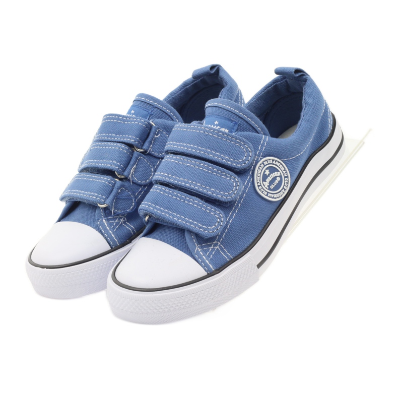 American Club Sneakers blu americane in velcro 4