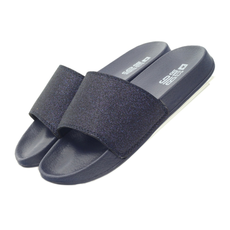 Ciabatte profilate Big Star glitter blu navy 4