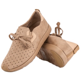 Kylie Slipons in pelle scamosciata traforati marrone 2