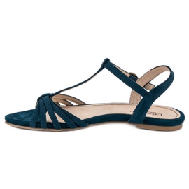 Corina Sandali piatti blu navy 1