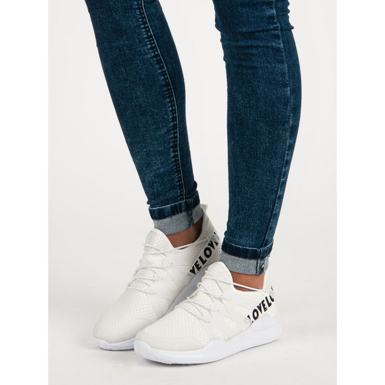 Scarpe sportive alla moda bianca nero 1