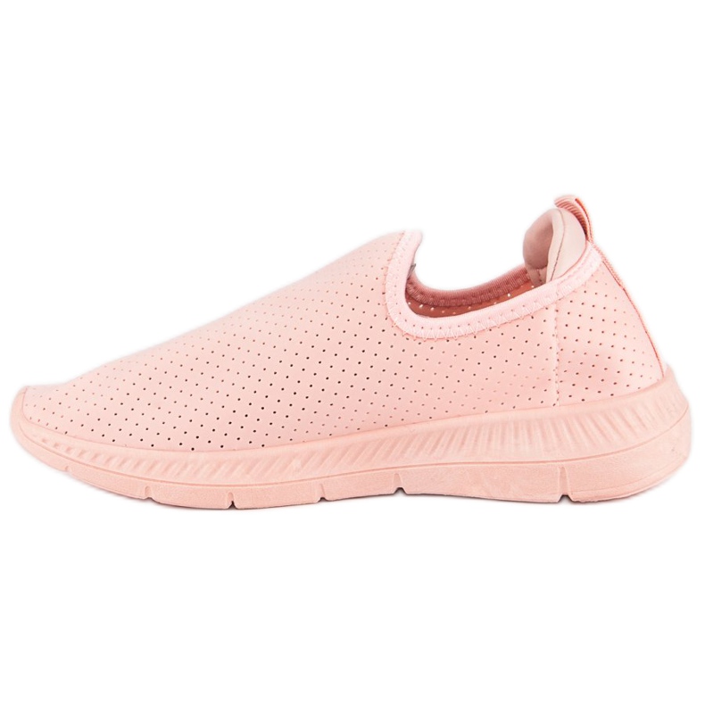 Scarpe sportive slip-on traforate rosa 1