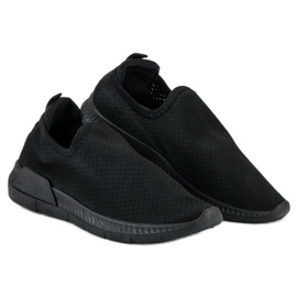 Scarpe sportive traforate e slip-on nero 2