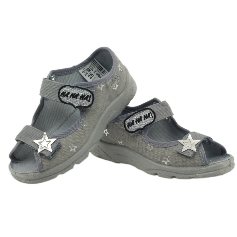 Sandali da bambina Befado 969y122 grigio 3