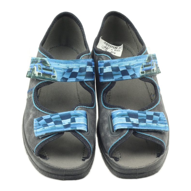 Befado 969y117 sandali grigi blu grigio 3