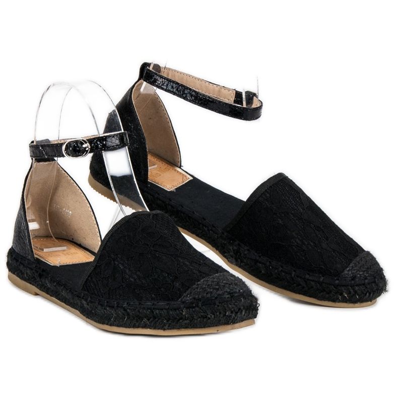 Nio Nio Espadrillas in pizzo nero 1