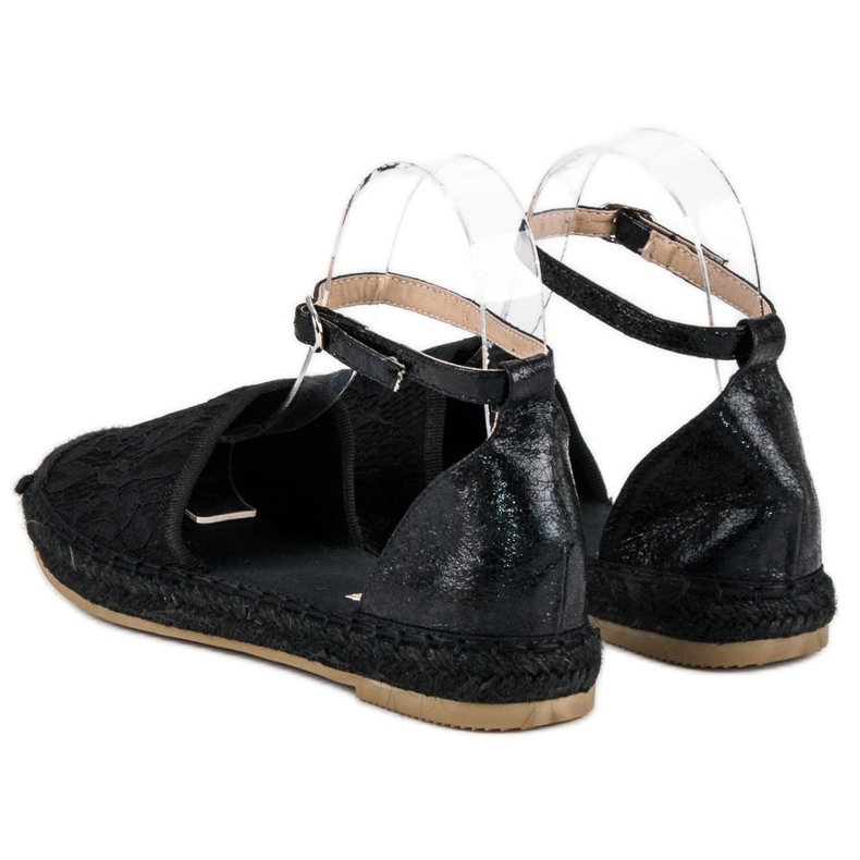 Nio Nio Espadrillas in pizzo nero 2