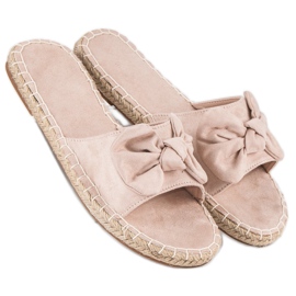 Infradito espadrillas in camoscio marrone 1