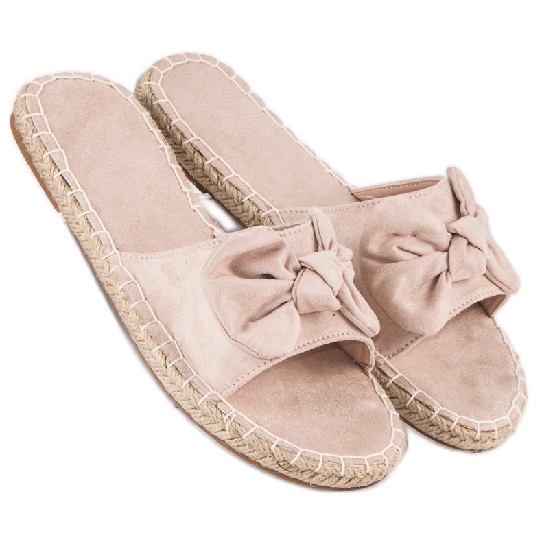 Infradito espadrillas in camoscio marrone 1