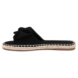 Infradito espadrillas in camoscio nero 1