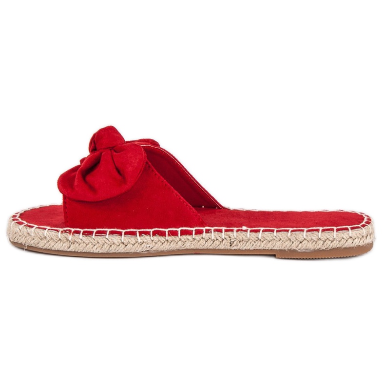 Infradito espadrillas in camoscio rosso 1