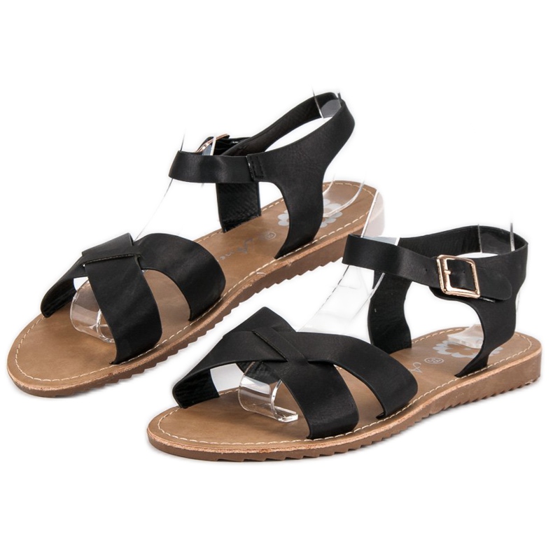 Anesia Paris Sandali neri da donna nero 2