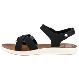 Sandali neri con fibbia nero 1