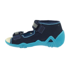 Sandali Befado ciabatte, sottopiede in pelle blu blu navy 2