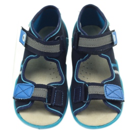 Sandali Befado ciabatte, sottopiede in pelle blu blu navy 3