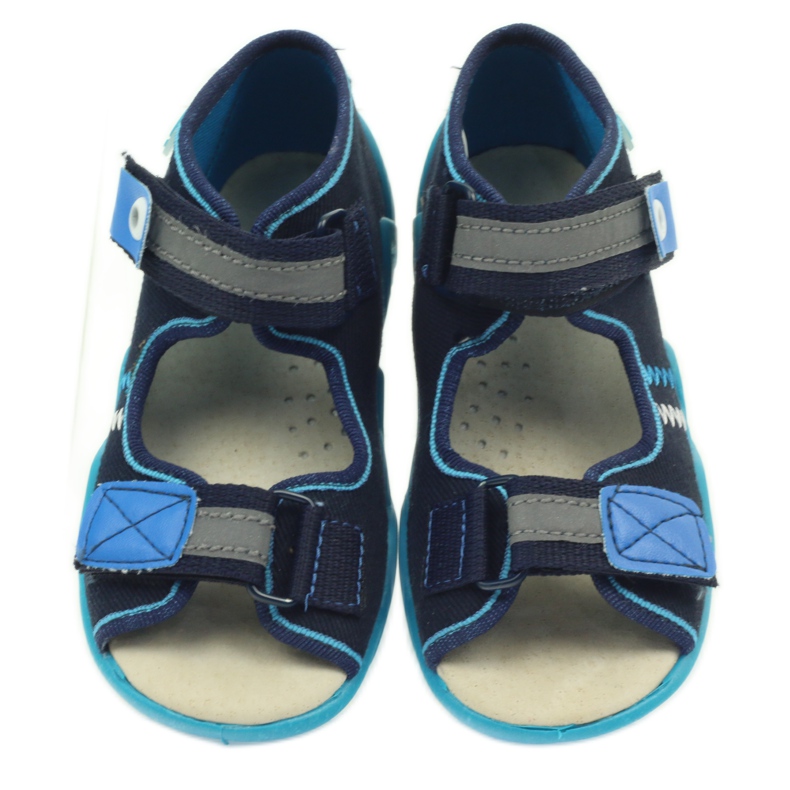 Sandali Befado ciabatte, sottopiede in pelle blu blu navy 3