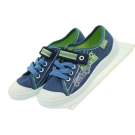 Ciabatte da bambino Sneakers Befado 251x093 blu verde blu navy 4