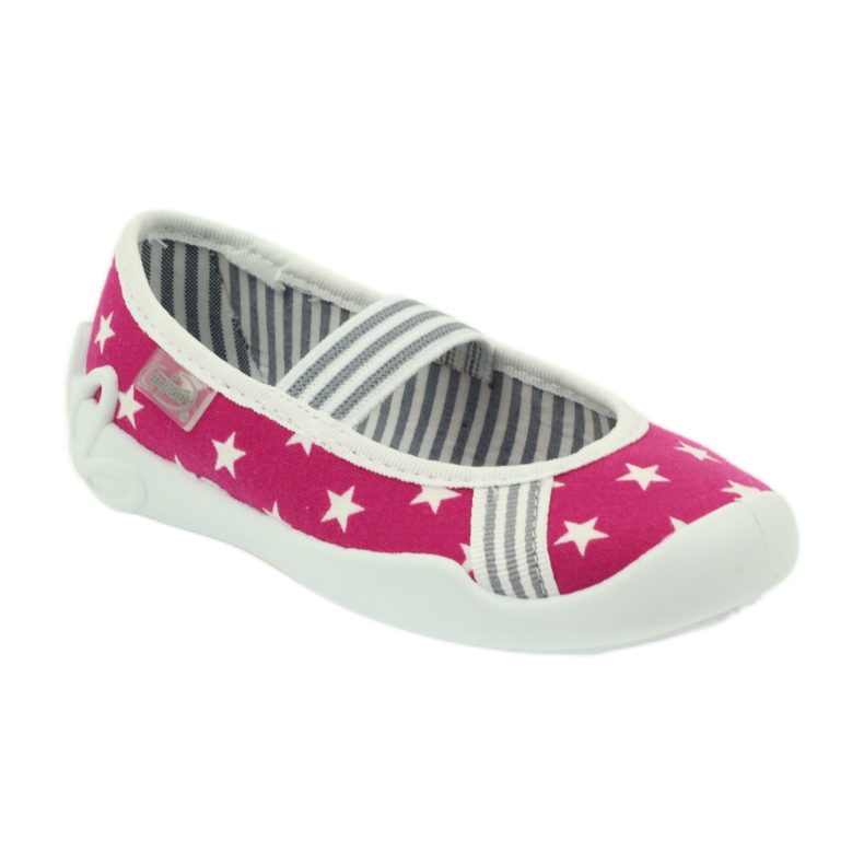 Befado scarpe per bambini ballerine pantofole 193x063 bianca rosa 1