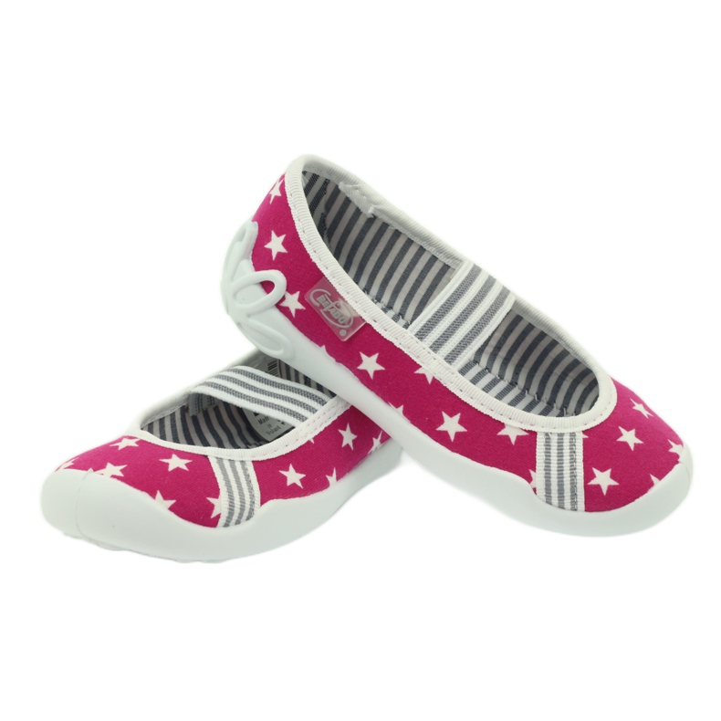 Befado scarpe per bambini ballerine pantofole 193x063 bianco rosa 4