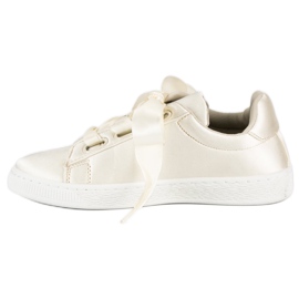 Sneakers In Raso Con Perle beige 1
