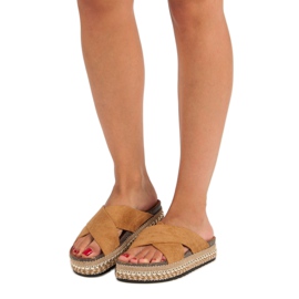Flyfor Ciabatte boho cammello marrone 1