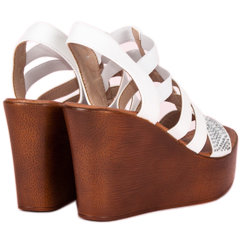 Renda Sandali leggeri con zeppa bianca 1