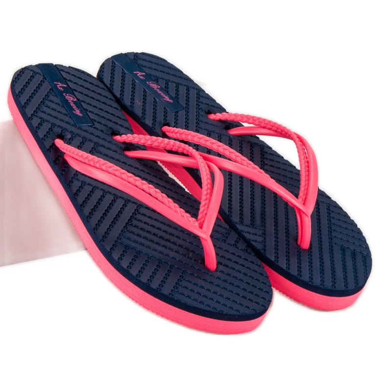Ax Boxing Infradito in gomma blu rosa 1