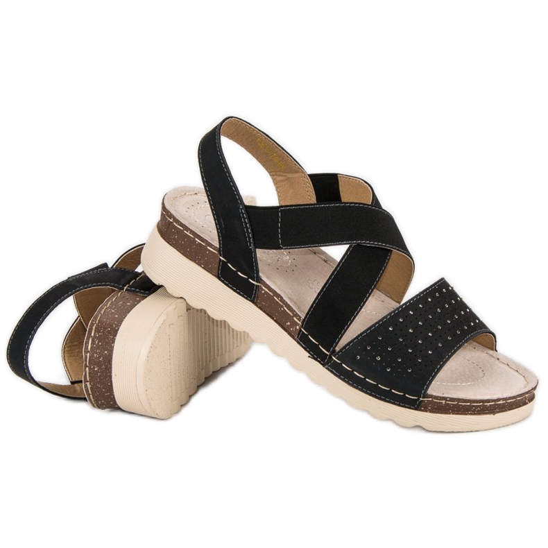 Sandali vinceza slip-on nero 1