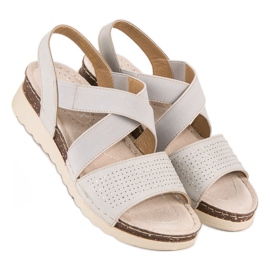 Sandali vinceza slip-on marrone grigio multicolore 1