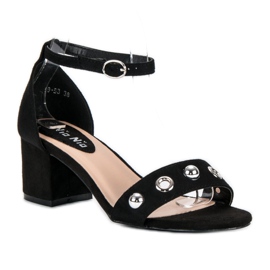 Nio Nio Sandali neri sul post nero 1