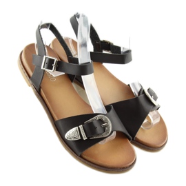Sandali neri da donna F5910 neri nero 1