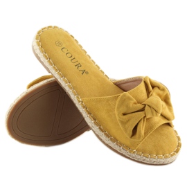 Ciabatte gialle 8758 gialle con fiocco giallo 2