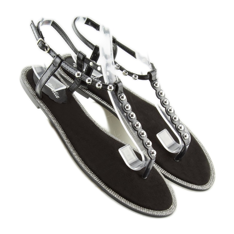 Sandali neri infradito 17716 negro nero 2