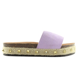 Ciabatte espadrillas viola LS51 L.PURPLE 1