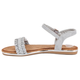 Super Me Sandali bassi in camoscio grigio 1