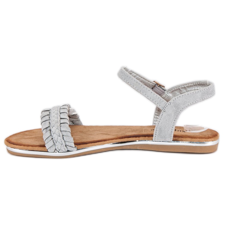 Super Me Sandali bassi in camoscio grigio 1
