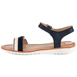 Sandali piatti casual blu 1