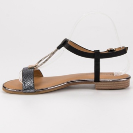 L. Lux. Shoes Sandali piatti neri nero 1